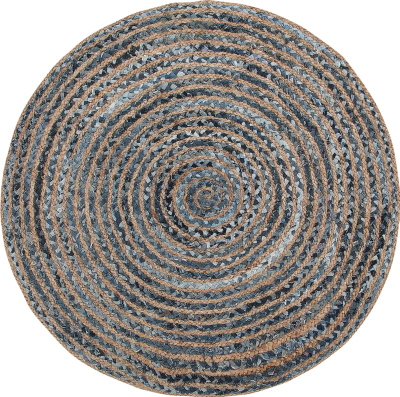 Tapet Beliani MASLAK, rrumbullak Ø120 cm, jute pambuk, gri