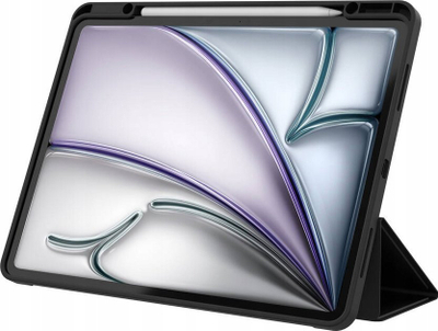 Këllëf folio JCPal DuraPro për iPad Air 13" M2 M3, me mbajtëse Pencil, i zi