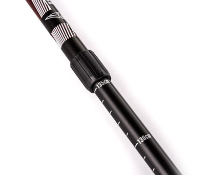 Shkopa për ecje NILS Extreme Nordic, 66-135 cm, të zinj