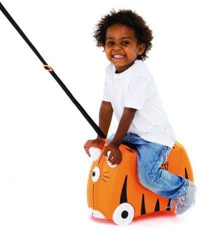 Детски патнички куфер Trunki Tiger Tipu TRU0011, 18L, со тркала, портокалов