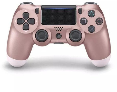 Telekomandë lojërash Goodbuy Doubleshock, Bluetooth, për PS4 Pro, rozë metalike