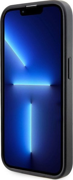 Kapak telefoni Guess 4G Printed Stripes MagSafe për iPhone 14 Pro, TPU PC, i zi