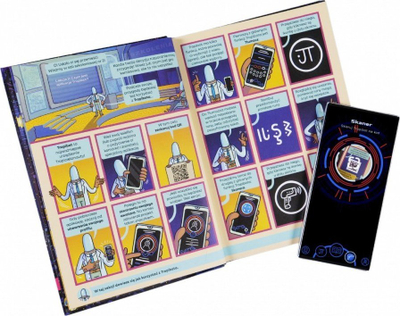 Liber komik interaktiv “Trackernauts Comic Game”, me QR kode, aplikacion falas