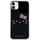 Kapak telefoni Hello Kitty HKHCN61HKHLK për iPhone 11 Xr 6.1", hardcase TPU, i zi