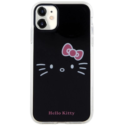 Kapak telefoni Hello Kitty HKHCN61HKHLK për iPhone 11 Xr 6.1", hardcase TPU, i zi
