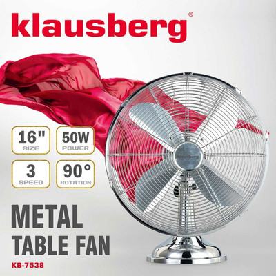 Ventilator Klausberg KB-7538, i argjendtë