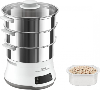 Пареар Tefal VC502D10 Convenient Series Deluxe, 3 нивоа, дигитална контрола, не’рѓосувачки челик