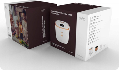 Tenxhere orizi Lauben Multifunction Rice Cooker 1200WR, 1200W, funksion Keep Warm, e bardhë rose gold