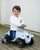 Makine lodër ride-on BIG Bobby Car Classic Blowball, 4 rrota, bori mekanike, blu e çelët