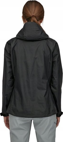 Xhaketë shiu për goca Patagonia Torrentshell 3L, H2No, me kapuç, e zezë