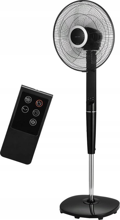Ventilator në këmbë Nordic Home FT-528, 50W, helikë 40 cm, i zi