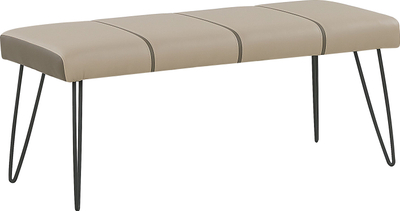 Set dhome gjumi Beliani Betin, krevat 180 x 200 cm, lëkurë sintetike, bezhë rëre
