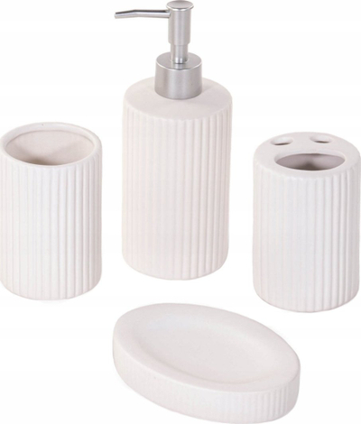 Set aksesorësh banjo Bathroom Solutions, 4 pjesë, i bardhë