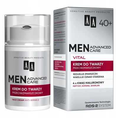 Krem për fytyrë AA Men Advanced Care 40+, 50 ml