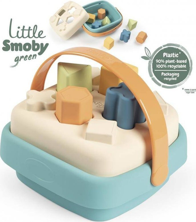 Lodër sorter Smoby Little Smoby Green, me kosh, prej bioplastike