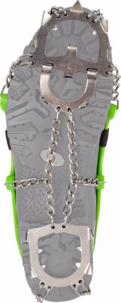 Crampons për këpucë VI.6+ Pro Traxion, nr. 42-44, të argjendta/të gjelbra