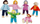 Set kukullash GoKi Mini Doll Family, familje moderne, shumëngjyrëshe