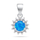Set aksesorë për femra Brilio Silver sBS3746, kaltër