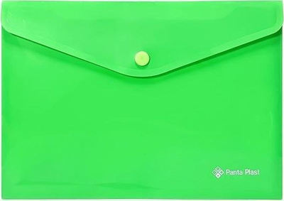 Zarf plastik Panta Plast Envelope A5, kapacitet 120 fletë, jeshile neon