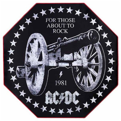 Тепих за гејминг Subsonic Gamer Floor Mat AC/DC SA5550-A1, осумаголна форма, со подлога против лизгање, повеќебоен