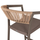 Stol bar alumini Miri HM5892.23, 56x58x105 cm, rattan sintetik, ngjyrë champagne
