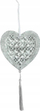 Ornament Krishtlindjesh MFP 8886130, zemër betoni, 5 x 12 cm, gri