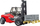 Lodër vinç forklift Bruder Linde HT160, shkalla 1:16, me paletë dhe shportë, portokalli