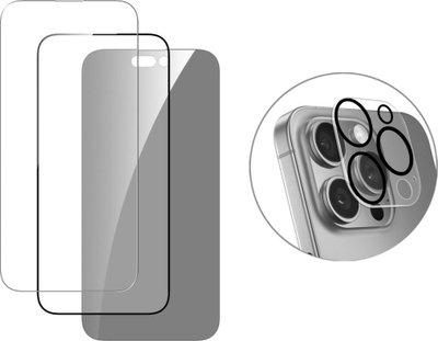 Set aksesorësh 4smarts 7in1 Value për iPhone 16 Pro Max, 3 kllëfa MagSafe, xhama mbrojtës edhe karikues i bardhë