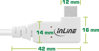 Kabllo USB InLine USB4 USB C, PD 240W, 8K 60Hz, 0.5m, e bardhë