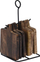 Set nënshtrues druri Home Styling Collection, 6 copë, me mbajtëse metalike, kafe