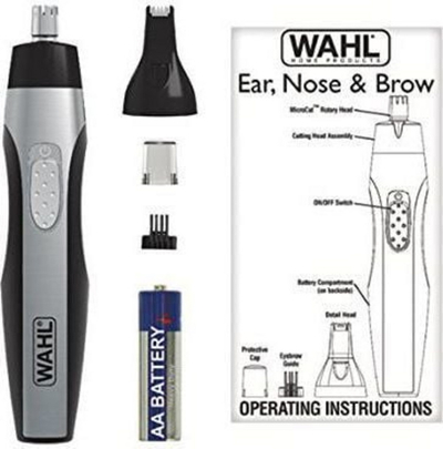 Makinë për rrojë Wahl Deluxe (për veshë, hundë, vetulla), 2-në1, e hirtë