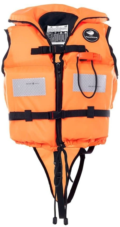 Jeletë shpëtimi për fëmijë Junior Life Vest 100N, me jakë mbështetës, me elementë reflektues, portokalle