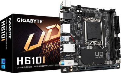 Motherboard Gigabyte H610I, DDR5, M.2 NVMe, ATX i zi