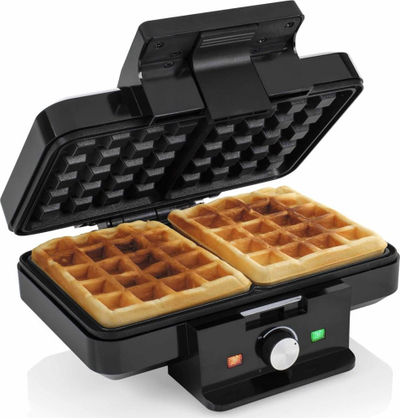 Aparat për waffle Tristar Double Belgian, me dy pllaka, ngrohje e shpejtë, argjent