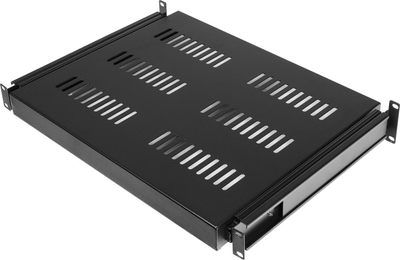 Raft rrëshqitës rack Caymon SS160/B, për kabinete 19", i zi