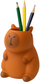 Mbajtës stilolapsash dekorativ Capybara, plastikë, 10 x 7 cm, kafe