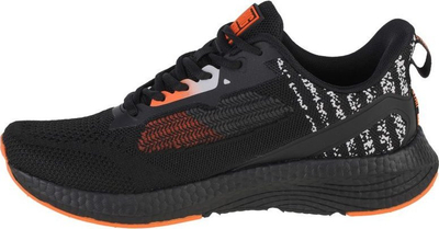 Këpucë sportive për burra Big Star M LL174108, taban rubber, tekstil i ajrosshëm, të zeza me portokalli