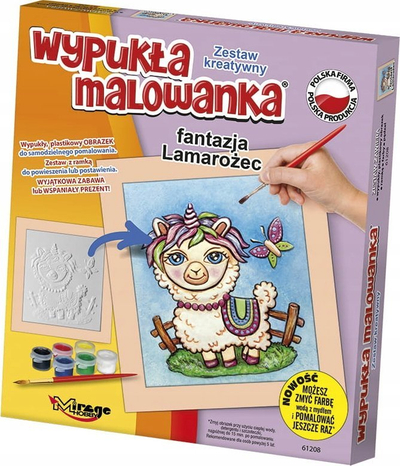 Set kreativ pikturimi 3D Mirage Hobby Convex Coloring Fantasy Lamarożec, me 6 bojra, me penel, shumëngjyrësh