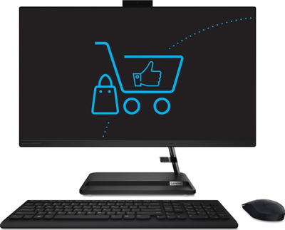 Kompjuter AIO Lenovo IdeaCentre 3 27IAP7, 27" FHD, i5 gjenerata e 12‑të, 16GB RAM, 512GB SSD, i zi