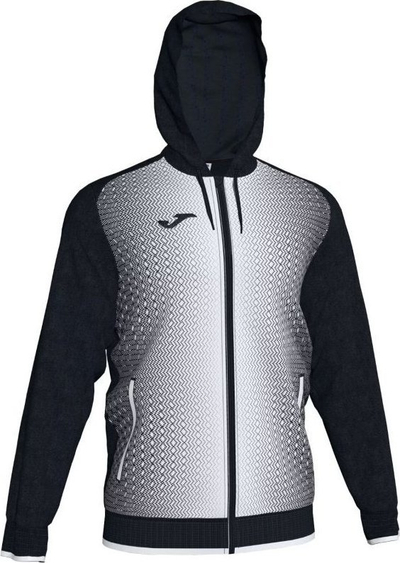 Bluzë me kapuç Joma Supernova M 101285-102, poliestër, me zinxhir, e zezë me të bardha