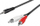 Kabllo audio Wentronic Goobay 50777, 3.5 mm në 2x RCA, 20 m, e zezë