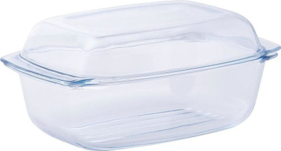 Tavë pjekje Bakeware Smooth Rect, 5.2L, qelq borosilikat, transparente