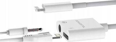 Адаптер аудио Somostel SMS-BZ03, Lightning во 3.5mm и Lightning, бел