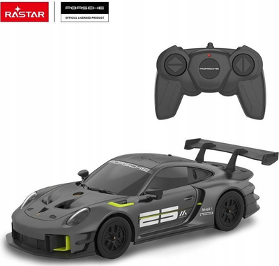 Makina me telekomandë Rastar Porsche 911 GT2 RS Clubsport 25, shkallë 1:24, me drita që punojnë, gri