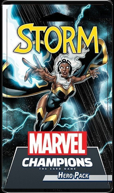 Set letrash Marvel Champions Storm Hero Pack, zgjerim loje me letra, anglisht