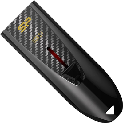 USB Silicon Power Blaze B25, 64GB, 3.2, e zezë