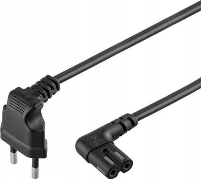 Kabllo rryme Hama, prizë Europlug në C7, 1 m, 2x0.75 mm², e zezë