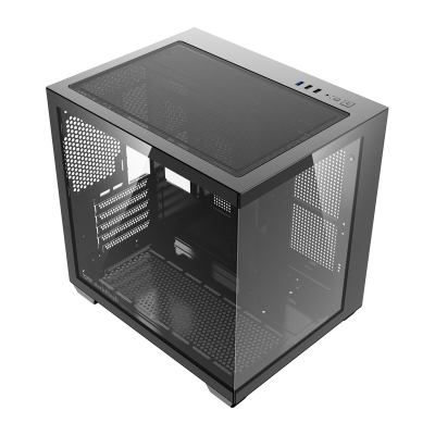 Kornizë kompjuteri darkFlash B275, mini tower M ATX ITX, xham i temperuar, e zezë