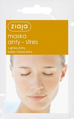 Maskë fytyre Ziaja Anti-stress, me baltë të verdhë, për çdo lloj lëkure, 7 ml