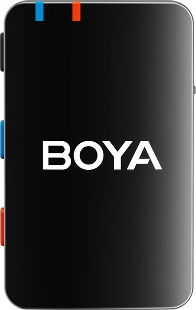 Mikrofon wireless BOYA Boyamic me kapëse, për iPhone, Android edhe kamera, me kuti karikimi, i zi